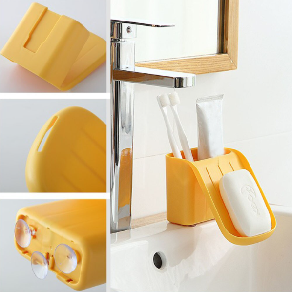 Bathroom Plastic Soap and tooth Brush Holder 