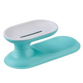 Portable Double Layer Blue Color Soap Holder Dish