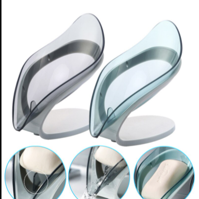 Leaf Shape Drain Soap Case Box Holder