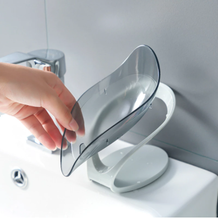 Leaf Shape Drain Soap Case Box Holder