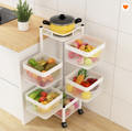 Kitchen Rotating Basket Storage Rack Fruit Vegetable Shelf 360 Degree