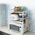 White Metal microwave 2tier stand
