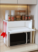 Microwave Oven Rack White Kitchen Counter