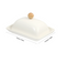 Household Butter Container with Lid Ceramic Cheese Case Dessert Plate