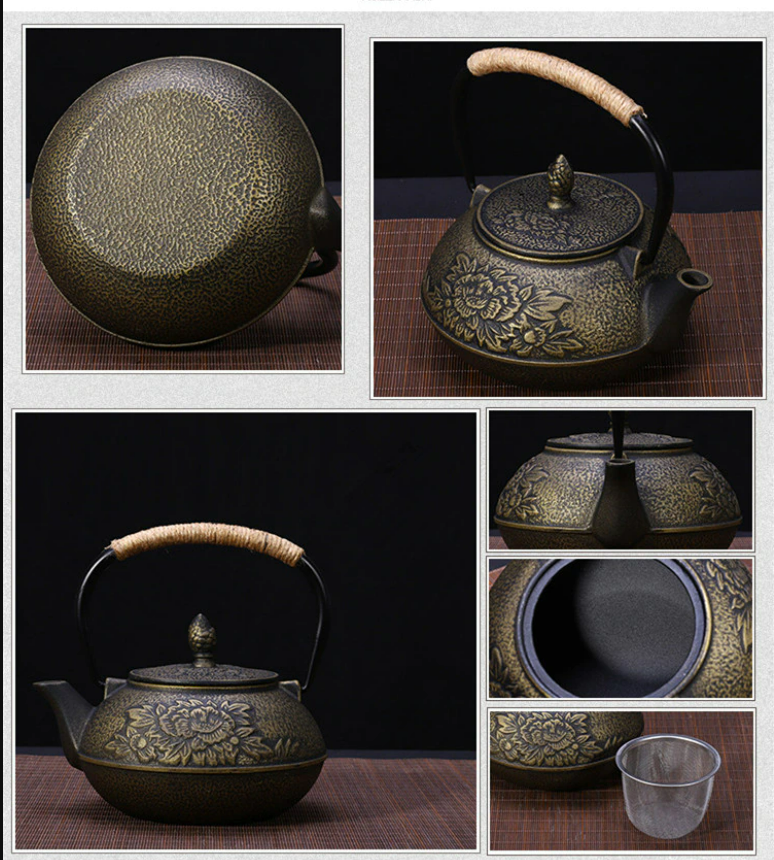Authentic Japanese Cast Iron Teapot Set Tetsubin Kettle 800ml