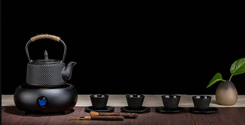 Sotya Cast Iron Japanese Tetsubin Tea Kettle Household Tea Making Set 900ml