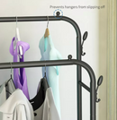 Clothes Storage Drying Rack Foldable Double Pole, With Hooks and Shoe Rack By CN