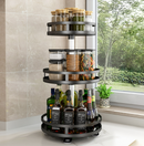 3 Tier Height Adjustable Rotating Organizer rack Layer Spice Rack for Cabinets, Kitchen, Bathroom