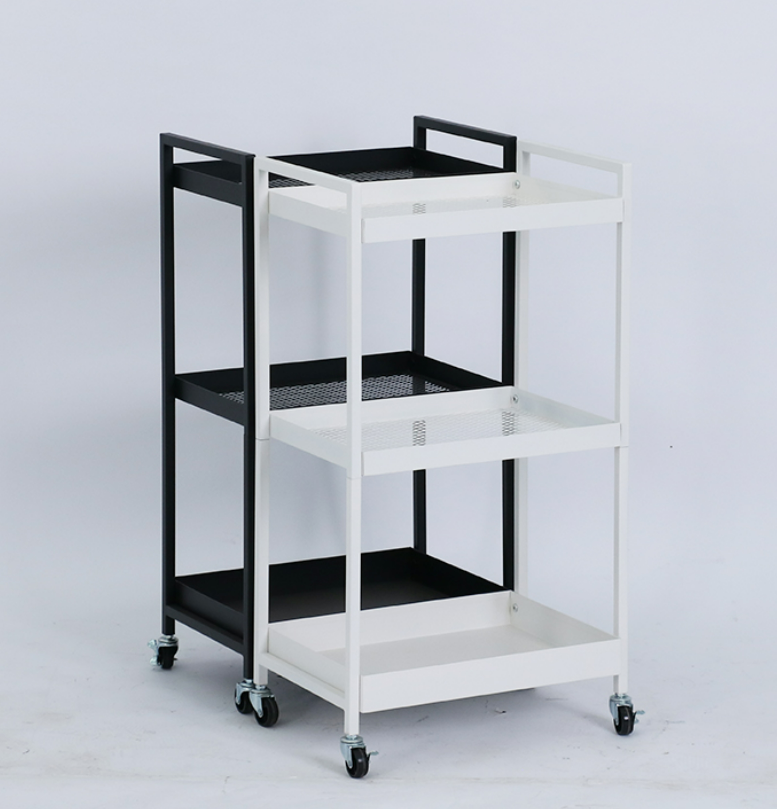 Kitchen Rolling Trolley Cart Movable Metal vegetable fruit flower storage Shelf With Handle By CN