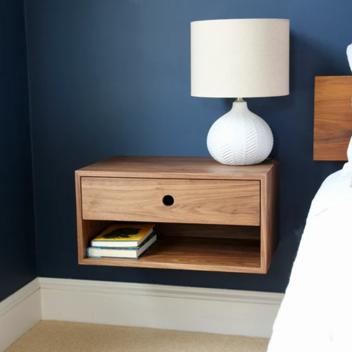 Bedroom Side Storage Wall Mounted Table By Miza
