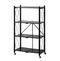 Carbon Steel Kitchen Shelf Floor Standing Multi-Layer Foldable Kitchen Rack Organizer