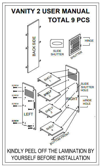 Bathroom side corner floor PVC cabinet