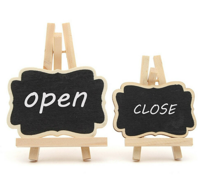 Wooden Chalk Board Tabletop Menu Sign Display Stand For Cafes Bars/Restaurant By MK