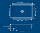 Nirali Maxell Single Bowl Kitchen Sink in Stainless Steel 304 Grade +PVC Plumbing Connector - peelOrange.com