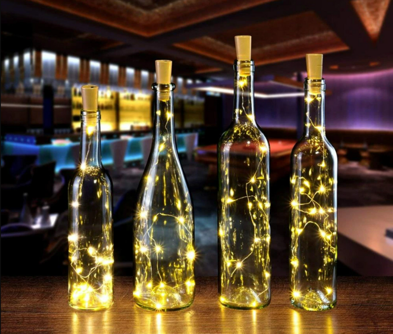 Decorative LED Wine Bottle Cork Fairy Lights With Copper Wire String For Diwali/Christmas/Party