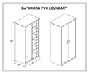 PVC  Laundry Bathroom storage Cabinet