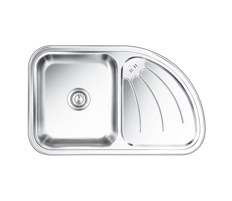Nirali Ultimo Kitchen Sink in Stainless Steel 304 Grade + PVC Plumbing Connector - peelOrange.com