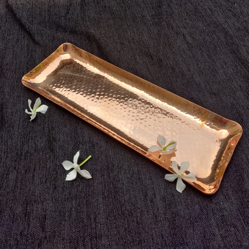 Decorative Copper Hammered Platters MK - 1 PC