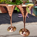 Cocktail Copper Brass Martini Wine Glasses By  MK ( Set Of 2 )