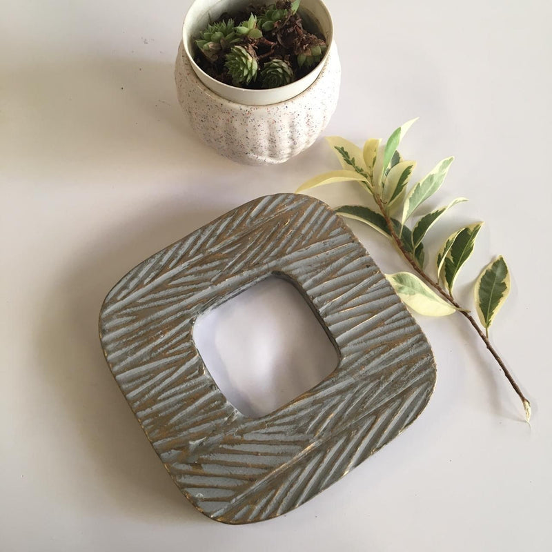 Wall Hanging Wood Picture Frame, Square Photo Display By HMF