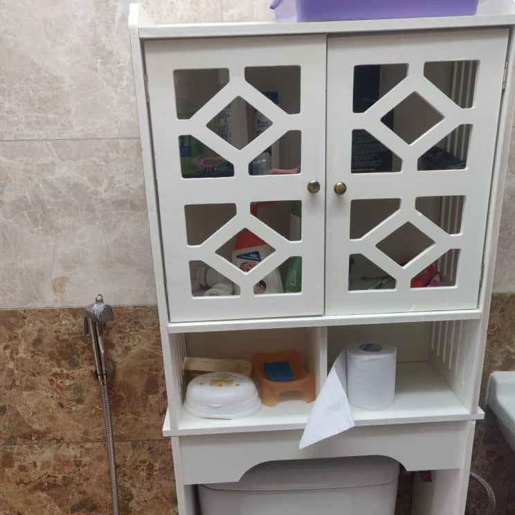 Practical PVC Toilet Storage Shelf And Commode Cabinet By Miza