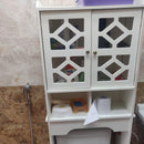 Practical Toilet Storage Shelf And Commode Cabinet With Free Soap Dish By Miza