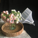 Hand Woven Fruit/Vegetable/Chapati/Breads Serving Dustproof Baskets In Bamboo & Net