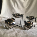 Butter Dish/Fruits & Nut Bowl/Candy Pot With Stand Stainless Steel Lid Set Of Two By INDI