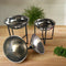 Butter Dish/Fruits & Nut Bowl/Candy Pot With Stand Stainless Steel Lid Set Of Two By INDI