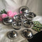 Fruits & Nut Bowl / Butter Dish / Serving Dish/Candy Pot In Stainless Steel With Lid Set Of 4 By INDI