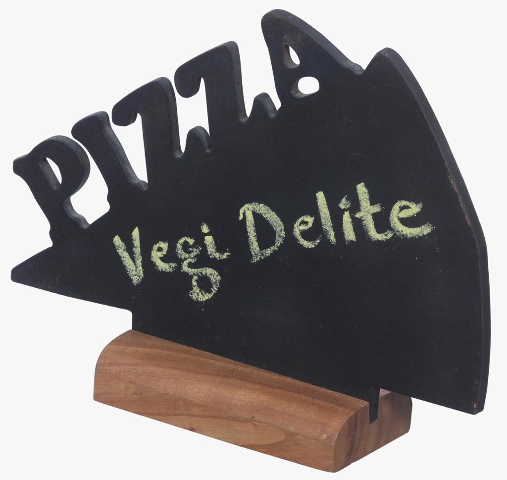 Vegi Delite Design Wooden Chalk Board Tabletop Menu Display Stand For Cafes Bars/Restaurant By MK