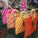 Potli Bag Stylish Bangle Shape Pearl Embroided Handle For Hand Bag Or Gifting 1 PC Random Color By CC