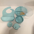 Round Design Eco-Friendly Baby Silicone Bibs Dinner Plate/Feeding Set By CN