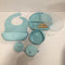 Round Design Eco-Friendly Baby Silicone Bibs Dinner Plate/Feeding Set By CN