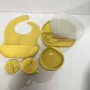 Round Design Eco-Friendly Baby Silicone Bibs Dinner Plate/Feeding Set By CN