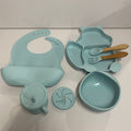 Cat Design Eco-Friendly Baby Silicone Bibs Dinner Plate/Feeding Set By CN