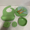 Round Design Eco-Friendly Baby Silicone Bibs Dinner Plate/Feeding Set By CN