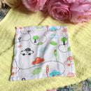 3 Layer Muslin Wipes/Hanky Face Towel For Baby (Set of 3 Pcs Multi Print ) By MM