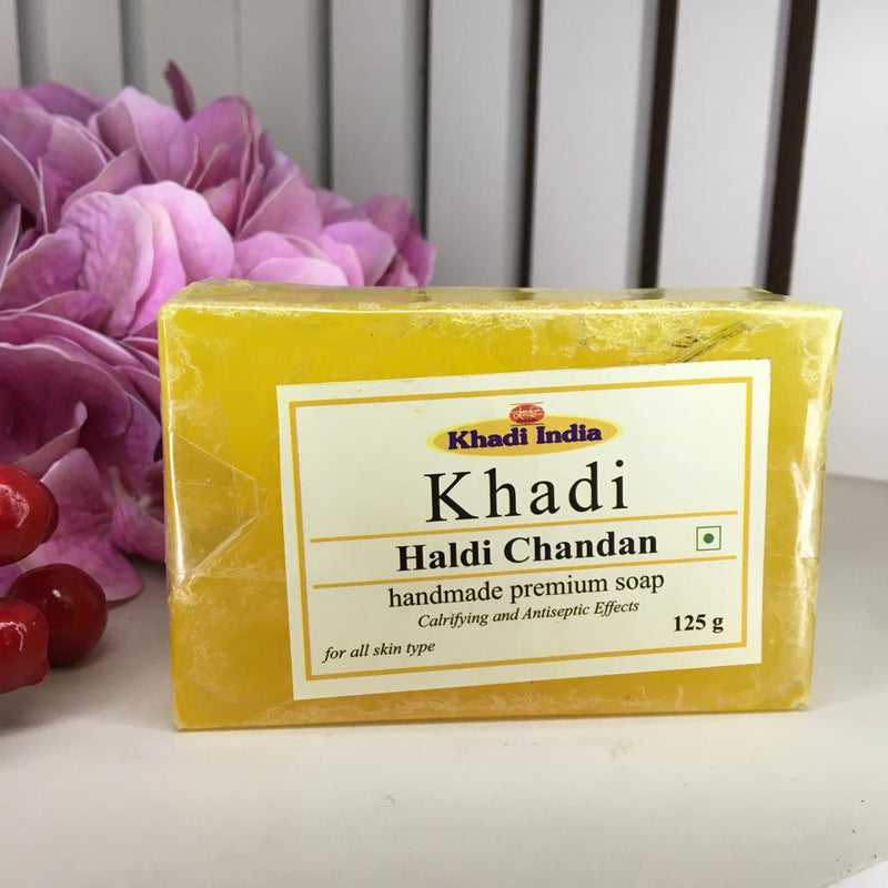 Khadi India ( Pack Of 3 ) Ever glow Herbal Rose/Haldi Chandan/Shikakai Soap
