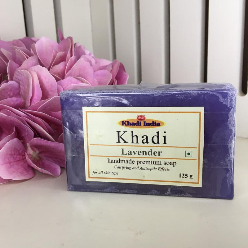 Khadi India ( Pack Of 3) Bathing Bar Kesar Olive/Strawberry/Lavender Soap