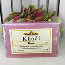 Khadi India ( Pack Of 3 ) Ever glow Herbal Rose/Haldi Chandan/Shikakai Soap