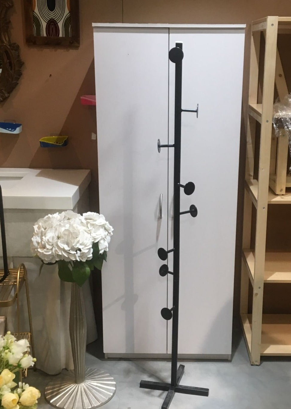 X - Style Tree Shaped Coat Stand Floor Standing Metal Rack With 8 Hang ...