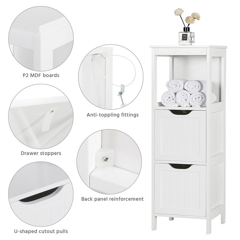 Double Drawer PVC bathroom Cabinet