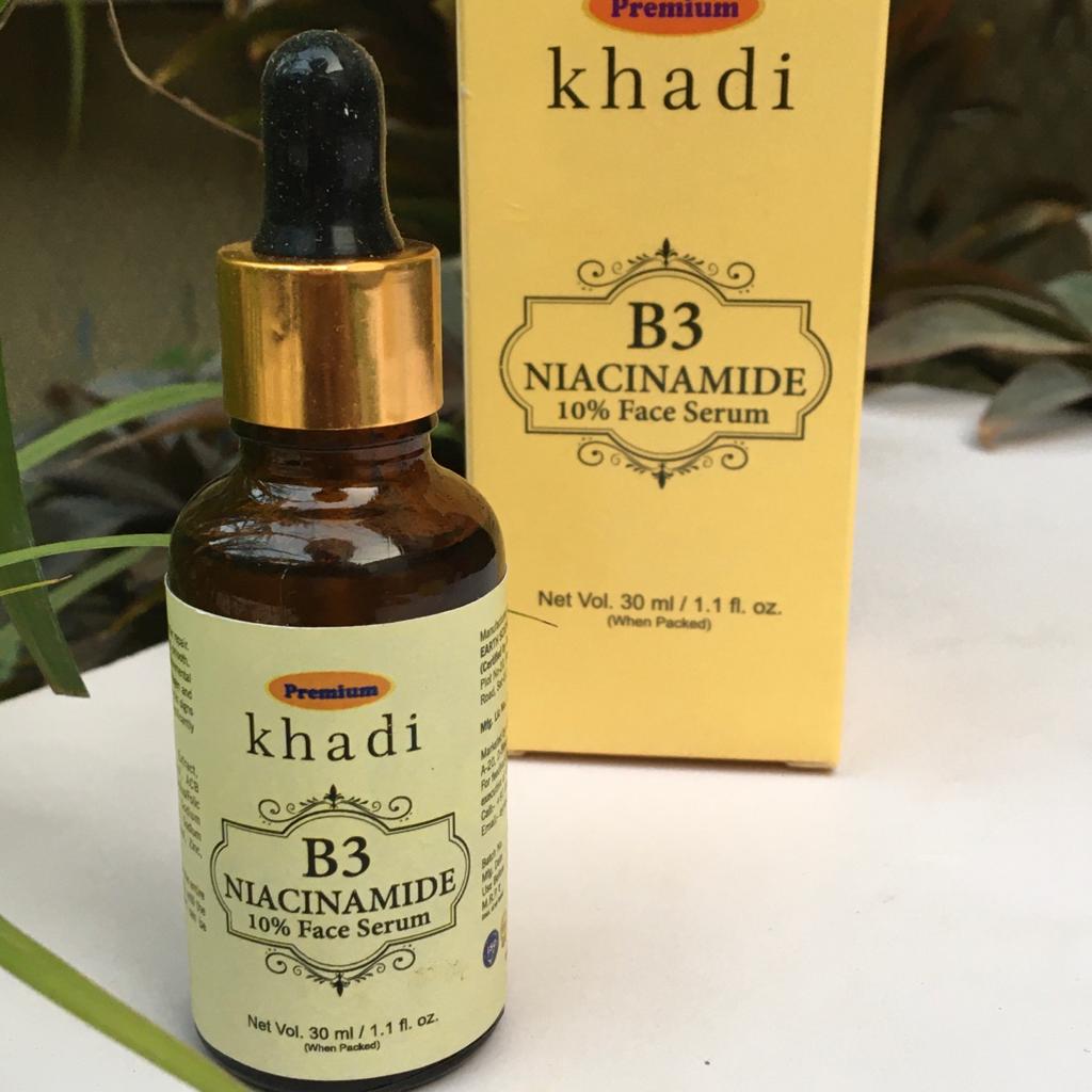 Khadi 10% Niacinamide Face Serum - With Vitamin C, E & Aloe Vera and Rosemary Leaf  (30 ml)