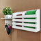 White Utility Shelf In PVC with Pocket and Hanging Hooks By Miza