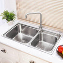 Nirali Ornate Stainless Steel Bowl Kitchen Sink in 304 Grade + PVC Plumbing Connector - peelOrange.com
