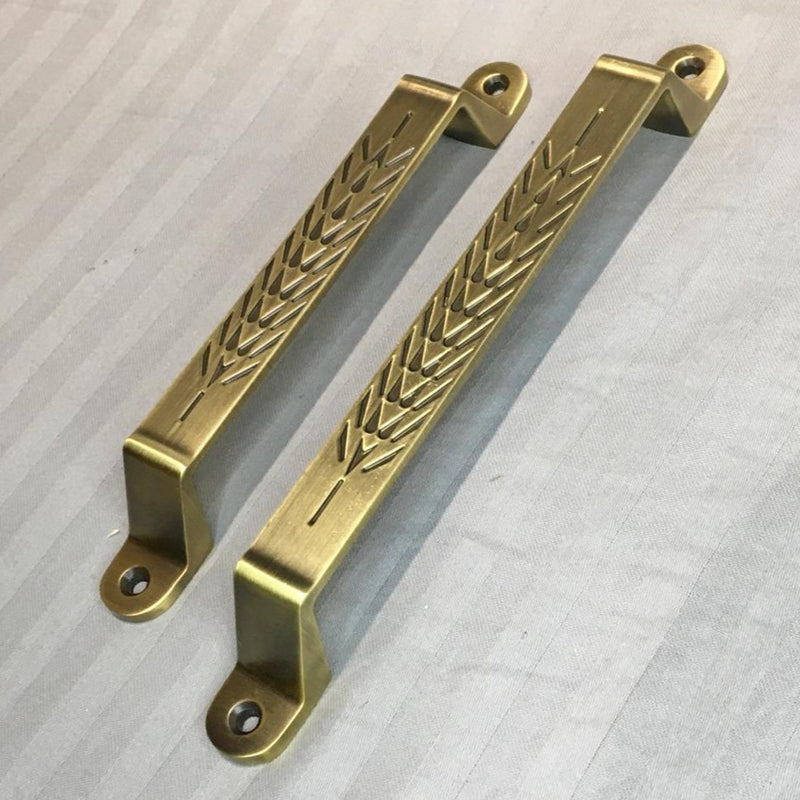 Arc Shape Hexagonal Pattern Metal Silver Tone Door/Cupboard Pull