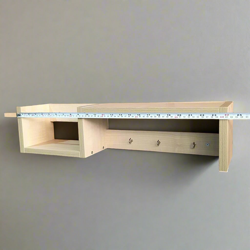 MDF Wall Mounted Key Hooks Shelf By Miza