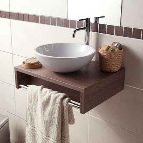 Bathroom Wash Basin Vanity With Towel Rod | Steel Rod By Miza