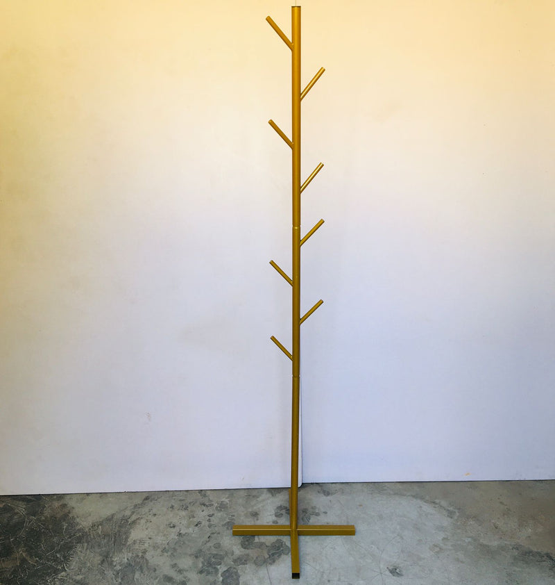 X - Style Tree Shaped Coat Stand Floor Standing Metal Rack With 8 Hangers With Metal Base